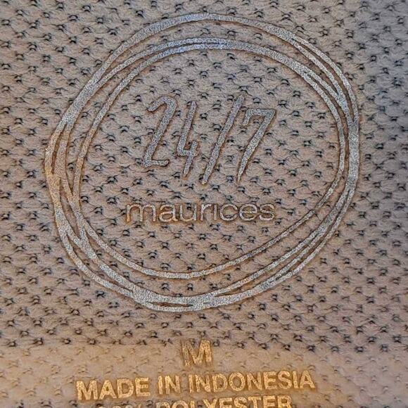 Maurice's Women's Shift Dress Black Stripe Stretch Jewel Neck Long Sleeve M New - Picture 4 of 7